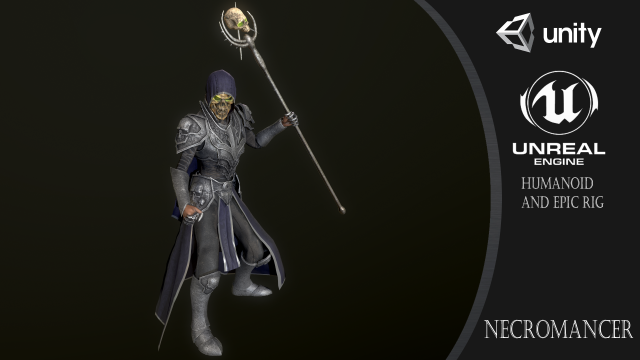necromancer 3D Model .c4d .max .obj .3ds .fbx .stl .blend 
