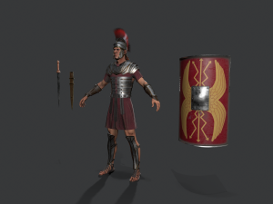 roman legioner Model 3D