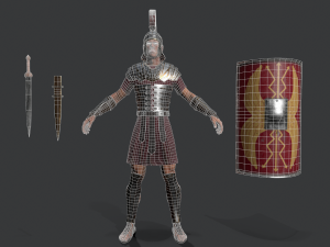roman legioner Model 3D