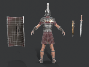 roman legioner Model 3D