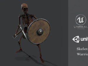 スケルトン戦士2 3Dモデル