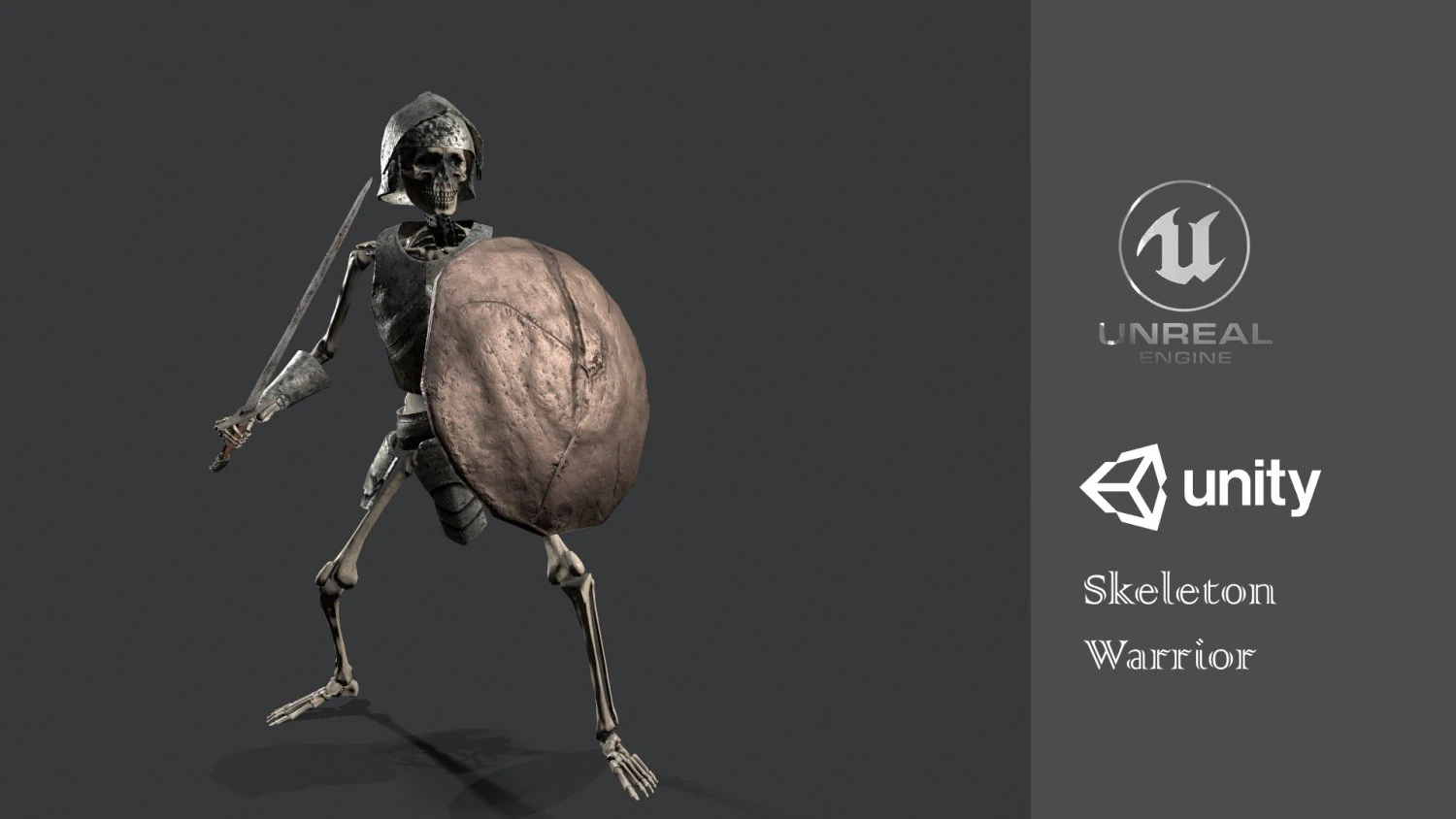 skeleton warrior 3D Model .c4d .max .obj .3ds .fbx .stl .blend 
