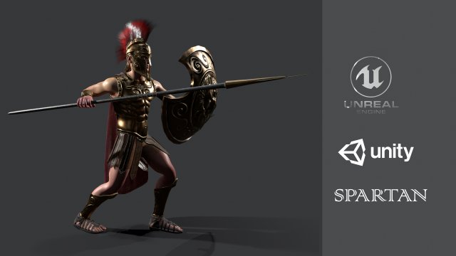 spartan 3D Model .c4d .max .obj .3ds .fbx .stl .blend 