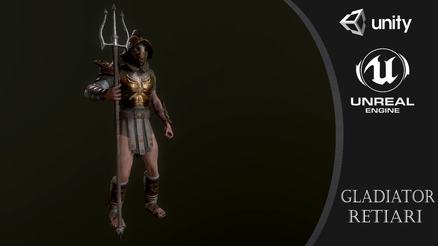 gladiator retiari 3D Model .c4d .max .obj .3ds .fbx .stl .blend 