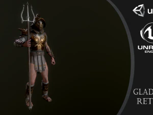 gladiator retiari Model 3D