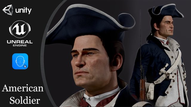 American Soldier 3Dモデル .c4d .max .obj .3ds .fbx .stl .blend