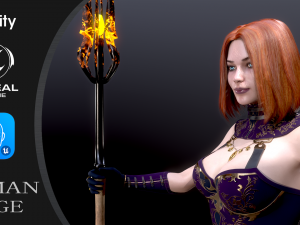 Woman Mage 3D Модель