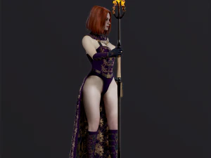 Woman Mage 3D Model