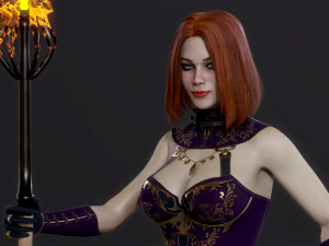 Woman Mage 3D Model