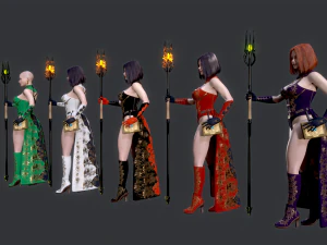 Woman Mage 3D Model