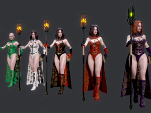 Woman Mage 3D Model