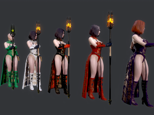 Woman Mage 3D Модель
