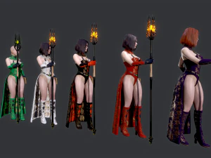 Woman Mage 3D Model