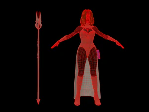 Woman Mage 3D Model