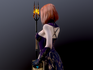 Woman Mage 3D Модель