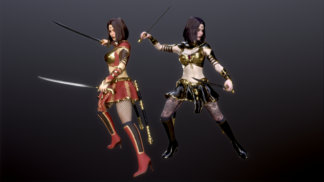 Female Assassin Outfit 1 - Buy Royalty Free 3D model by CG StudioX  (@CG_StudioX) [650cd6b]