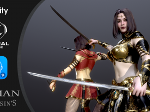 Woman Assassins 3D Model