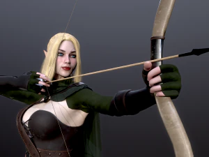 Woman Hunters 3D Model