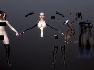 Woman Hunters 3D Model