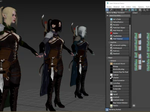 Woman Hunters 3D Model