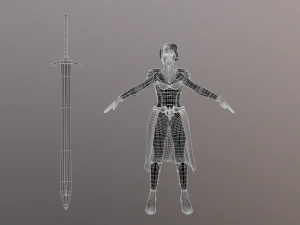 Woman Warrior 3D Model