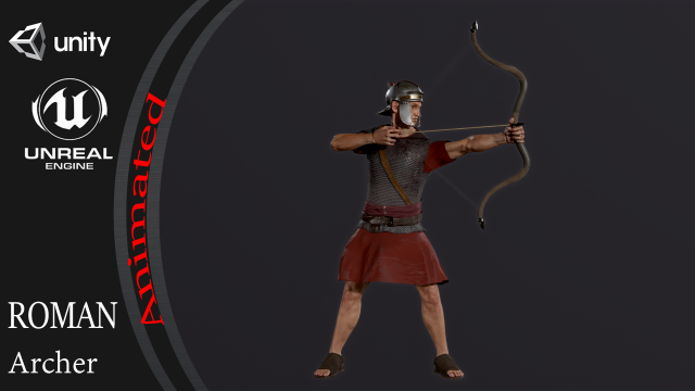 Roman Archer 3D 模型 .c4d .max .obj .3ds .fbx .stl .blend 
