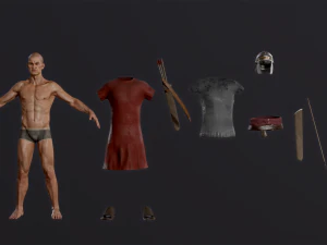Roman Archer 3D Model