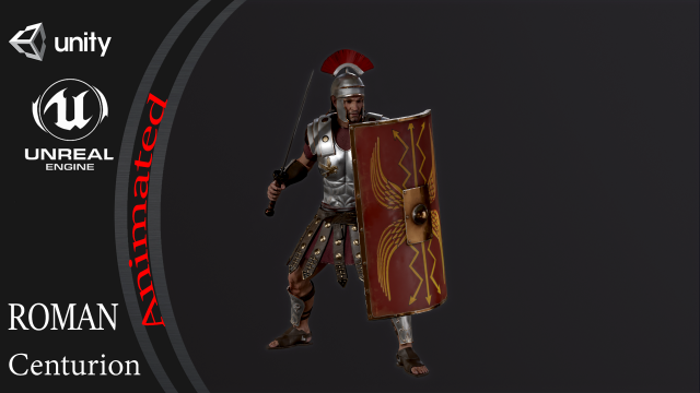 Roman Centurion Modelo 3D .c4d .max .obj .3ds .fbx .stl .blend 