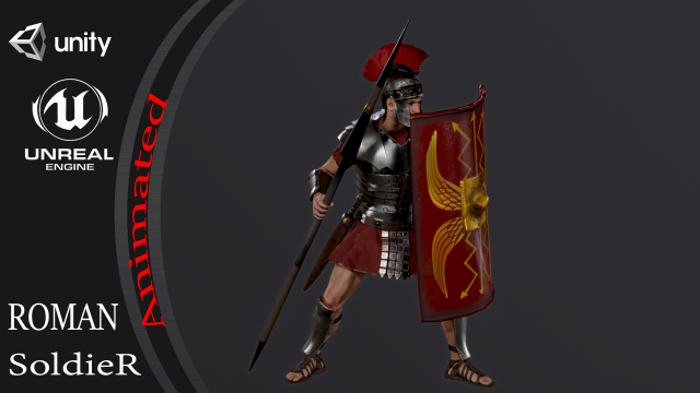 Roman Soldier Modelo 3D .c4d .max .obj .3ds .fbx .stl .blend