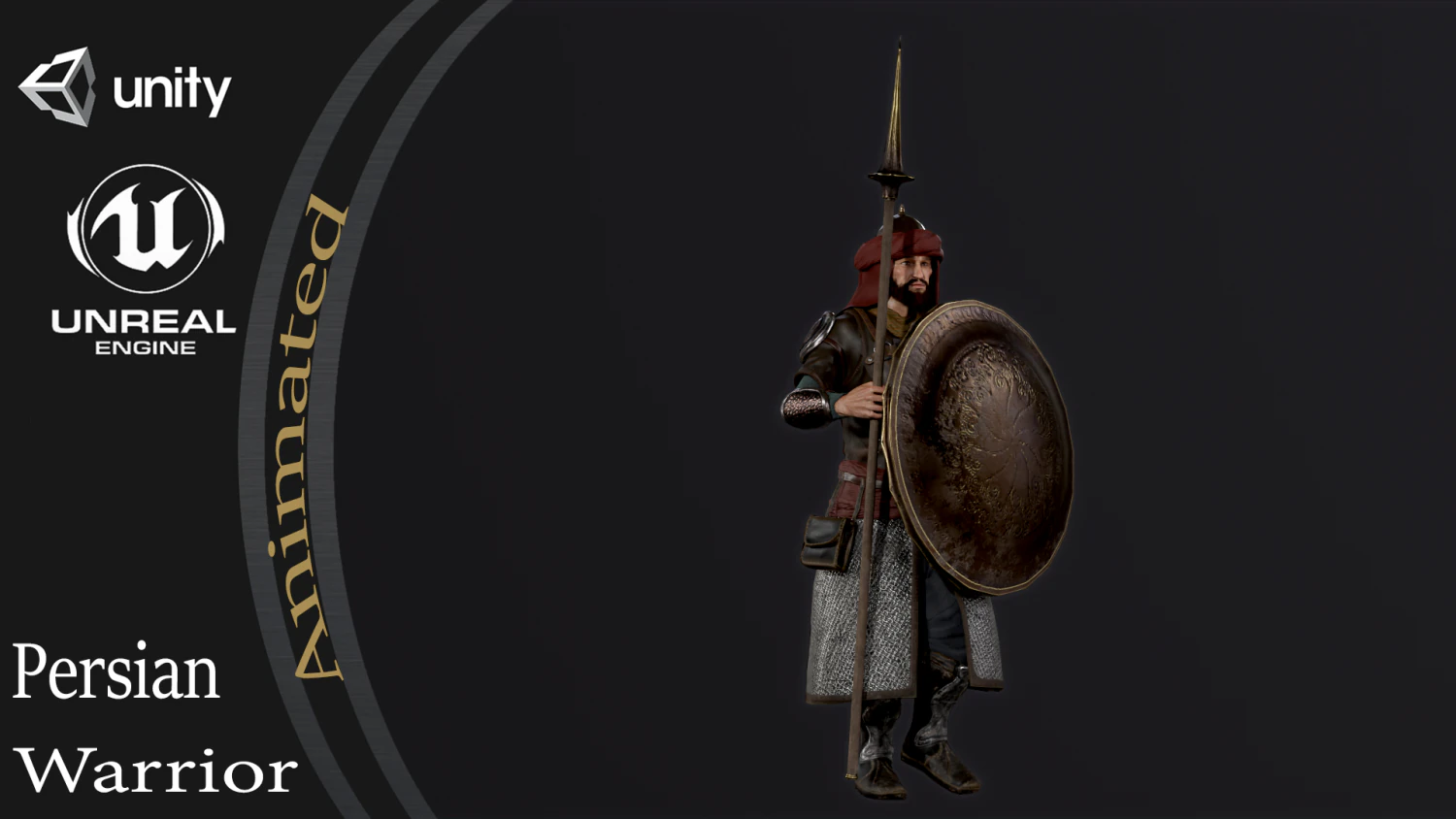 Persian Warrior 3D Model .c4d .max .obj .3ds .fbx .stl .blend