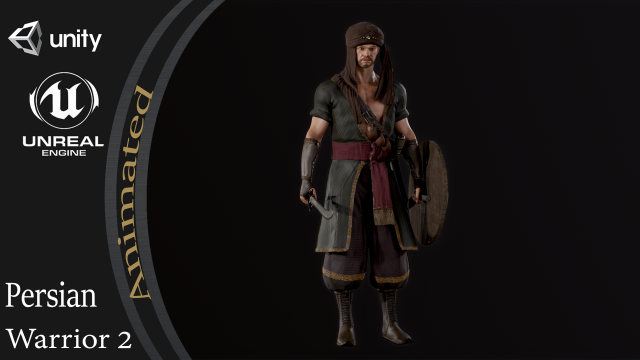 Persian Warrior2 Modelo 3D .c4d .max .obj .3ds .fbx .stl .blend 
