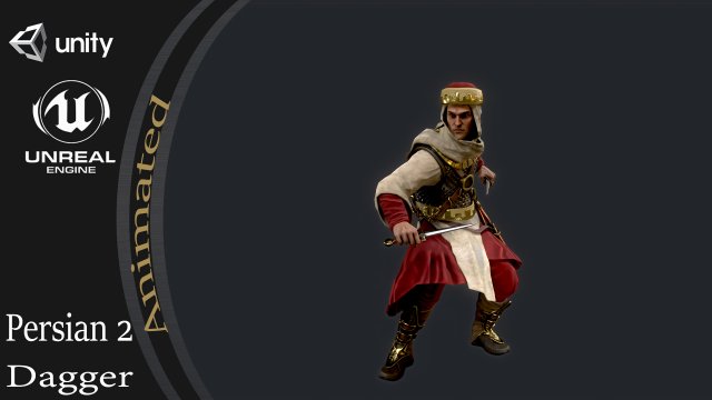 Persian 2 dagger Modelo 3D .c4d .max .obj .3ds .fbx .stl .blend 