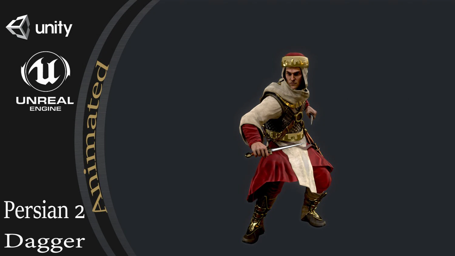 Persian 2 dagger 3D Model .c4d .max .obj .3ds .fbx .stl .blend 