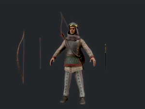 Archer persan &agrave; 3 Modèle 3D