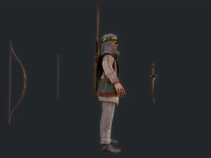 Archer persan &agrave; 3 Modèle 3D