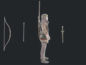 Archer persan &agrave; 3 Modèle 3D