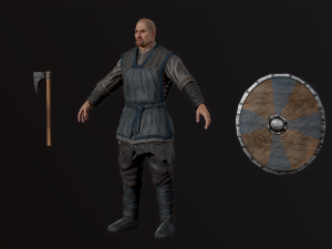 Viking A pose Model 3D