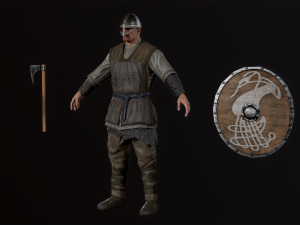 Viking A pose Model 3D