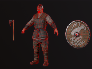 Viking A pose Model 3D