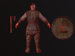 Viking A pose Model 3D