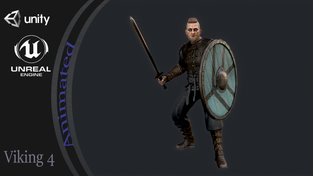 Viking 4 3D 모델 .c4d .max .obj .3ds .fbx .stl .blend 