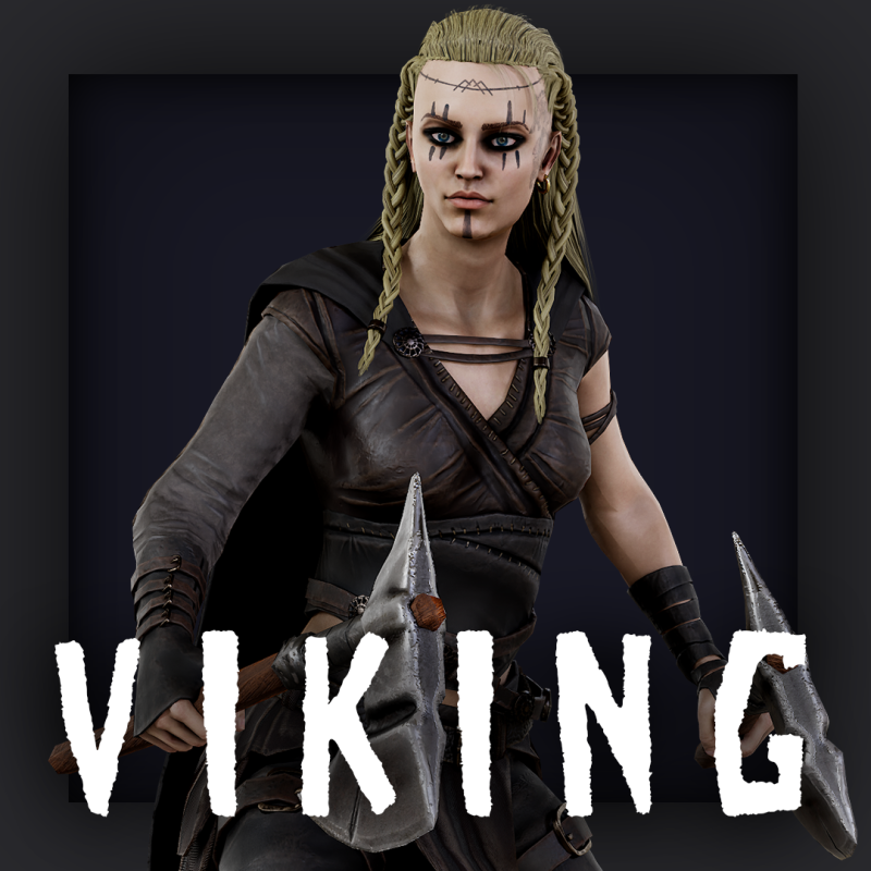 Viking 5 woman Berserker Modelo 3D .c4d .max .obj .3ds .fbx .stl .blend 