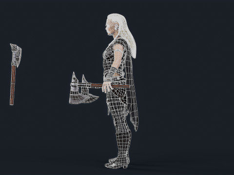 Viking 5 woman Berserker Modelo 3D