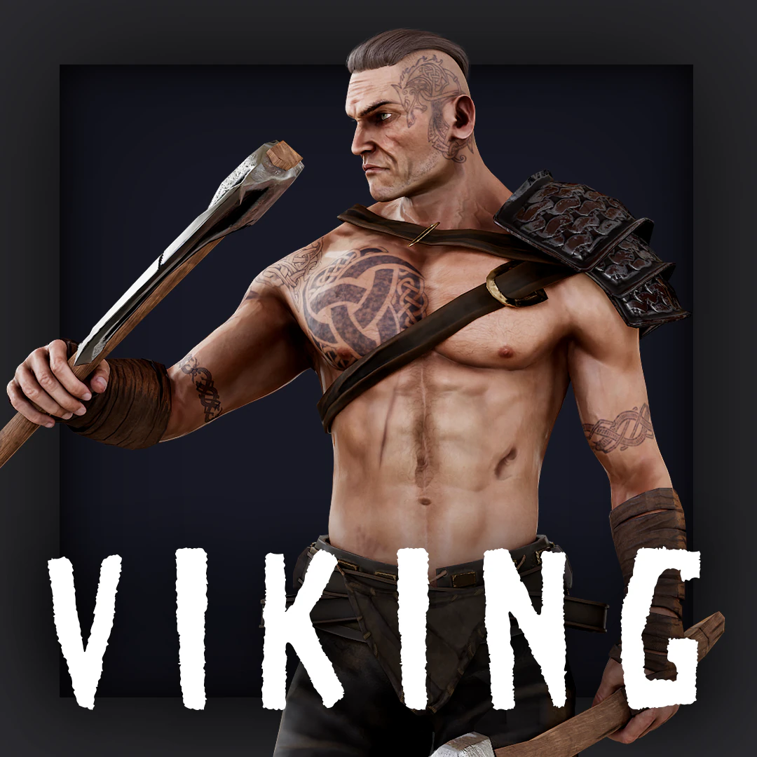 Viking 6 Berserker 3D Model .c4d .max .obj .3ds .fbx .stl .blend