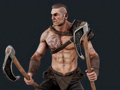 Viking 6 Berserker 3D Model