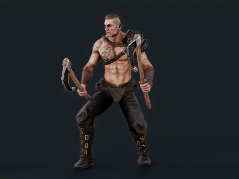 Viking 6 Berserker 3D Model