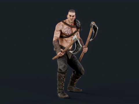 Viking 6 Berserker 3D Model