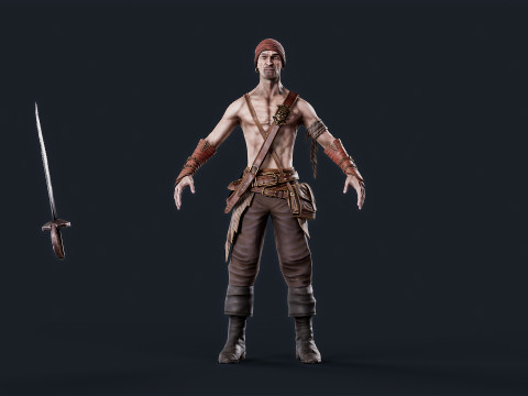 Pirate 1 3D मॉडल