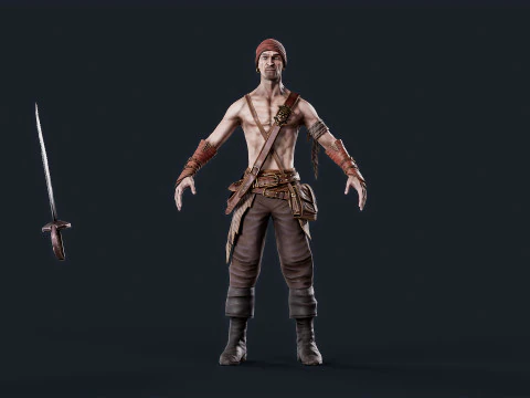 Pirate 1 3D Model