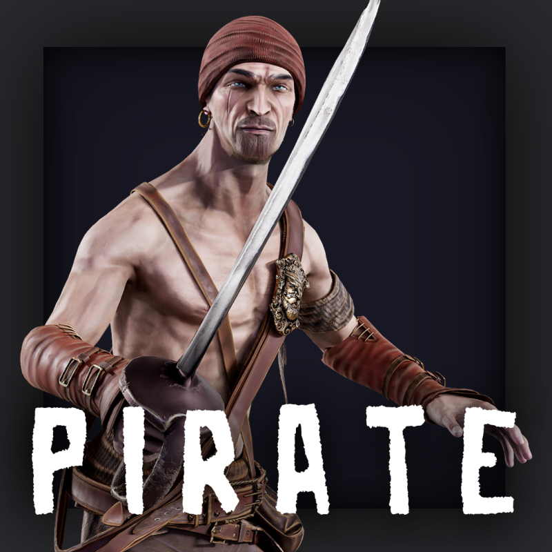 Pirate 1 3D मॉडल .c4d .max .obj .3ds .fbx .stl .blend 